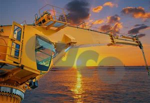 অফশোর কপিকল 40m লং বুম কাঁধ সামুদ্রিক হাইড্রোলিক ডেক কপিকল মেশিন