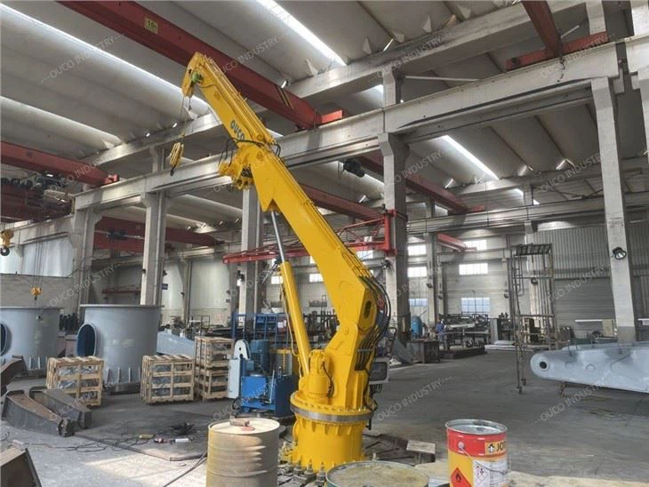 0.5t15m Telescopic Crane Boom Mechanism,vessel And Pedestal Crane